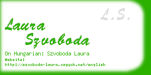 laura szvoboda business card